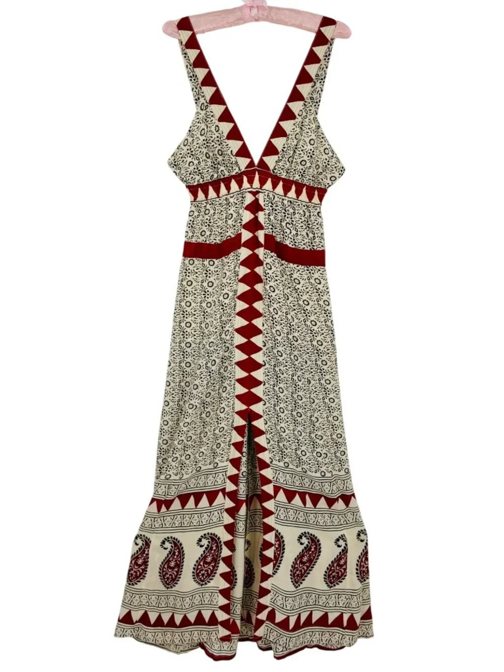 NWOT RARE Jen’s Pirate Booty Paisley Deep V Maxi Dress | Boho Southwestern Indie - Picture 16 of 16